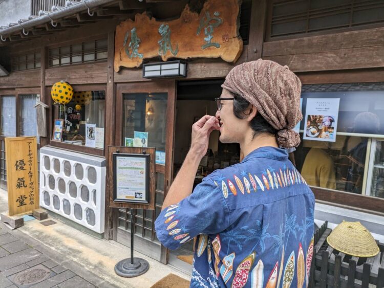 熊本県山鹿市の優氣堂でイノチグラス体験